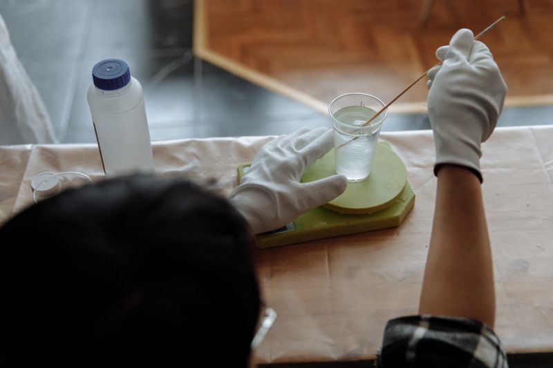 Students reviewing common mistakes in Experimental Design Science Olympiad event