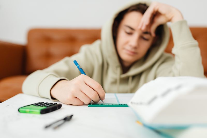 Student focused on writing an application for the RSI summer program