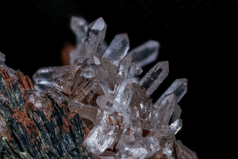 Clear quartz crystal cluster, a common specimen in Rocks and Minerals Science Olympiad